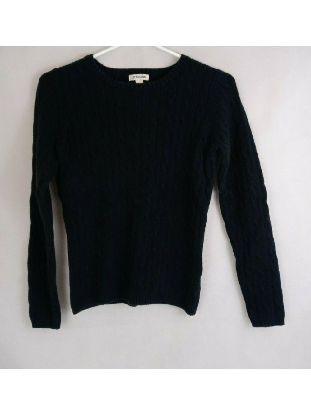 St John’s Bay Black Cable Knit Sweater Size Small